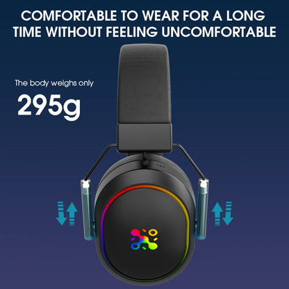 Auriculares gaming inalámbricos LDON para PS5 PS4, Bluetooth 2.4GHz, sonido envolvente 3D, micrófono con cancelación de ruido y baja latencia