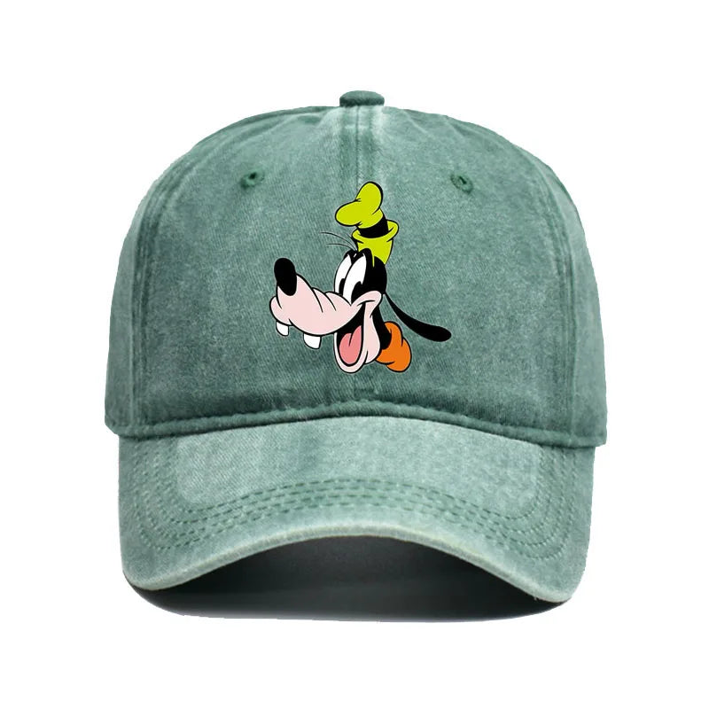 Unisex Vintage Washed Mickey Minnie Print Baseball Cap for Men Women Cartoon Trucker Hat Adjustable Snapback Casual Hip Hop Hat