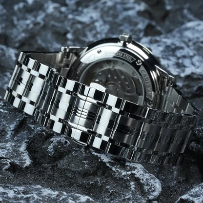 CADISEN Automatic Mechanical Ultra-thin Wriswatch MIYOTA 9015 Top Brand Luxury Curved Single-dome Sapphire Crystal Watch Man