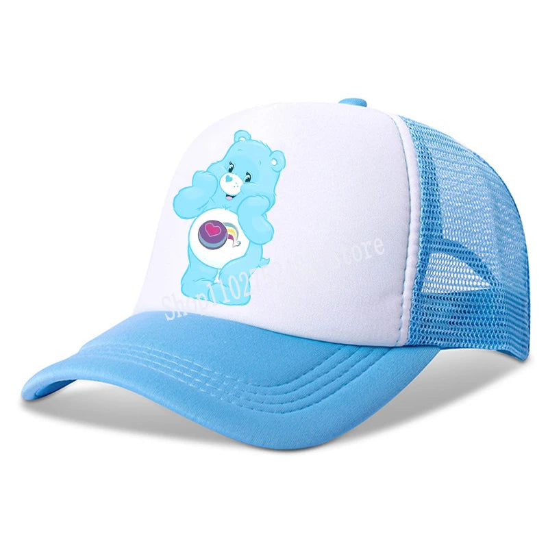 Casquette de baseball Anime Care Bears pour filles et femmes - Nouvelle casquette de sport d'extérieur, chapeau de soleil d'été en maille respirante, bonnet de soleil pour enfants et adultes - Cadeau