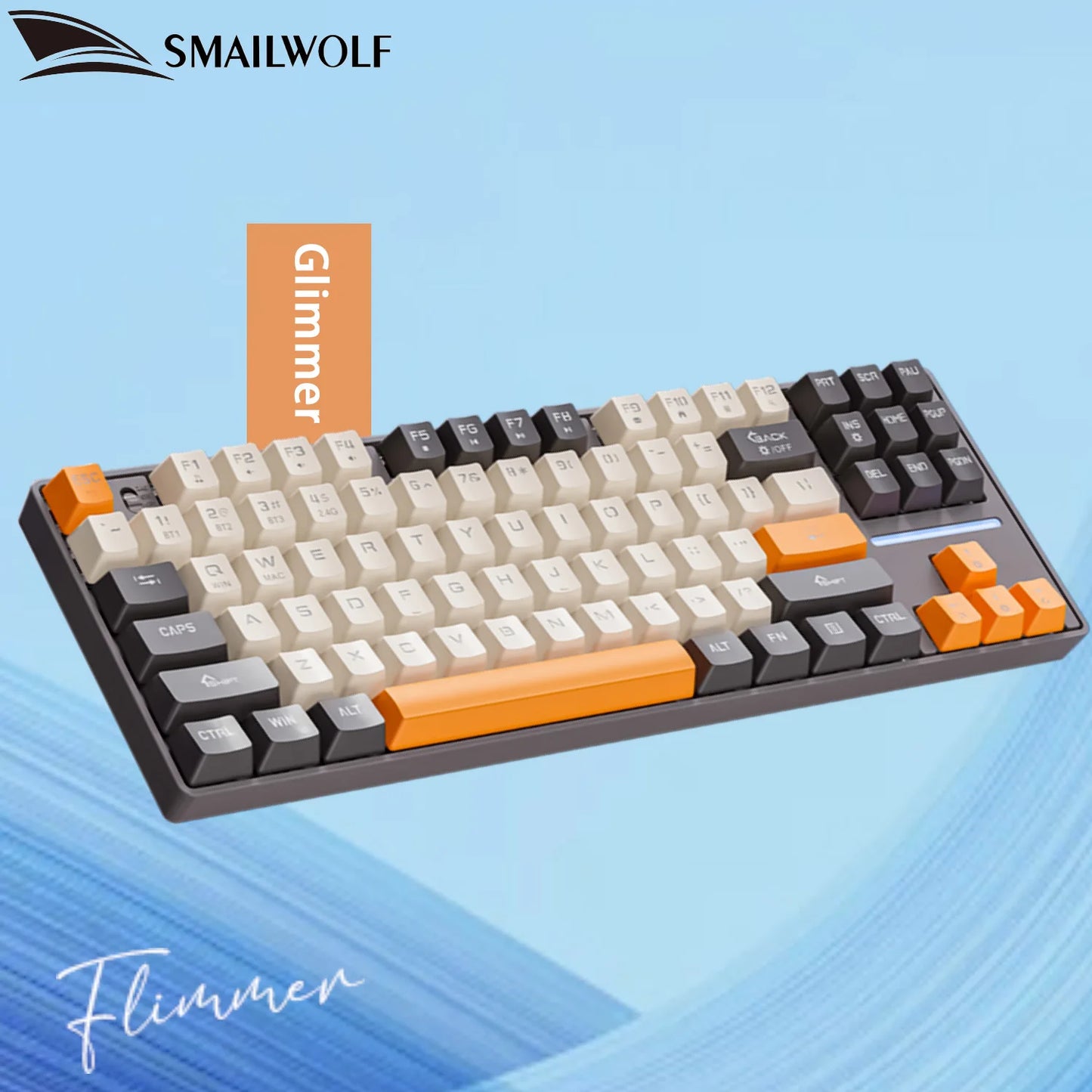 SMAILWOLF MK87 Bluetooth kabellose mechanische Tastatur, E-Sports-Gaming, Full-Key-Hot-Plug, Custom-Tastatur