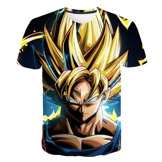 Dragon Ball T Shirt Kids Tops Tee Anime Figures Son Goku Super Saiyan T-shirt Boys T-shirts Children Clothes Summer Short Sleeve