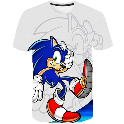 3D Character T-shirt for Boys Girls Short Sleeve Summer Casual spuer speed Game  Tee tops men women clothes