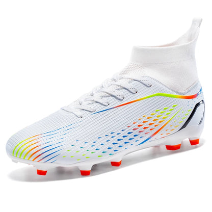New Men's Soccer Shoes Breathable Soft Outdoor Grass Football Shoes Cleats Long Spikes Comfortable Training Sport Shoes for Men