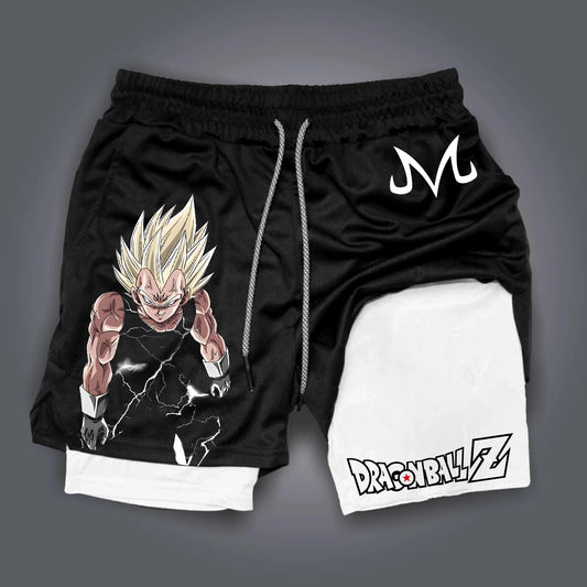 The Latest Dragon Ball GOKU Vegeta Anime Peripheral Double-layer Shorts American Men's Comfortable Sports Five-point Pants