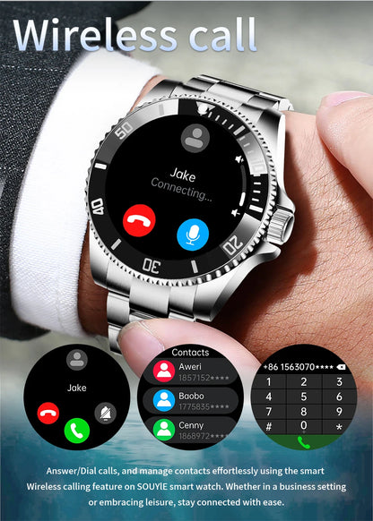LIGE 2026 Smartwatch for Men  1.27" HD Display, Bluetooth Calling, IP68 Waterproof, Heart Rate & Fitness Monitor