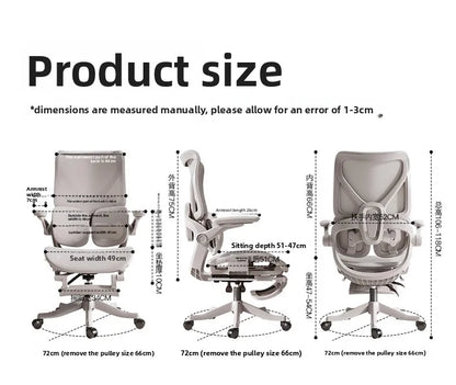 Stable Durable Ergonomic chair Floating wing waist support Computer chair Office chair Back chair Household e-sports chair