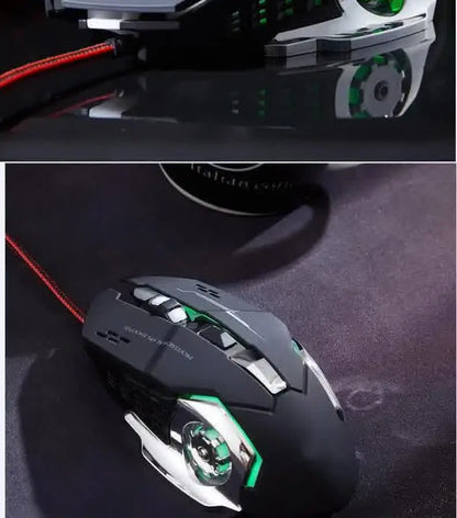 Carpbaba GM6 Gamer Gaming Mouse Adjustable Wired Optical LED Computer Mice USB Cable Silent Mouse For Laptop PC