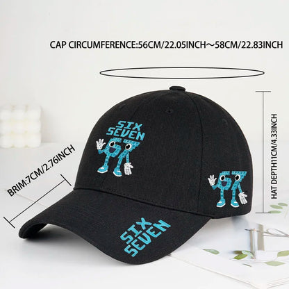 Casquette de baseball imprimée style cartoon rétro '67 - Casquette à visière plate ajustable - Casquette unisexe streetwear hip-hop - Casquette « Dad Hat »