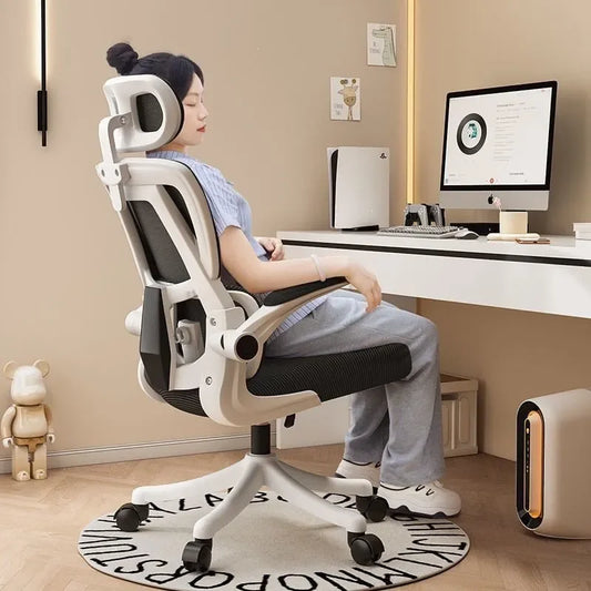 Chaise de bureau confortable pour le travail assis à domicile, chaise de personnel, chaise de dortoir, chaise de correction de la posture pour l'étude