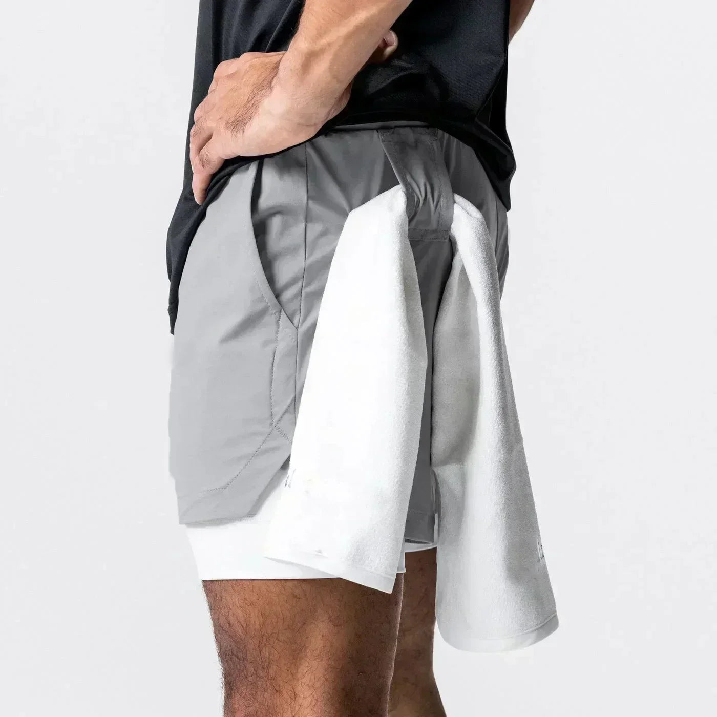 Dragon Ball Summer Men's Double Shorts Vegeta Japanese Anime Fake Two-piece 2-in-1 Fitness Sports Shorts Quick-Drying Y2K Pants