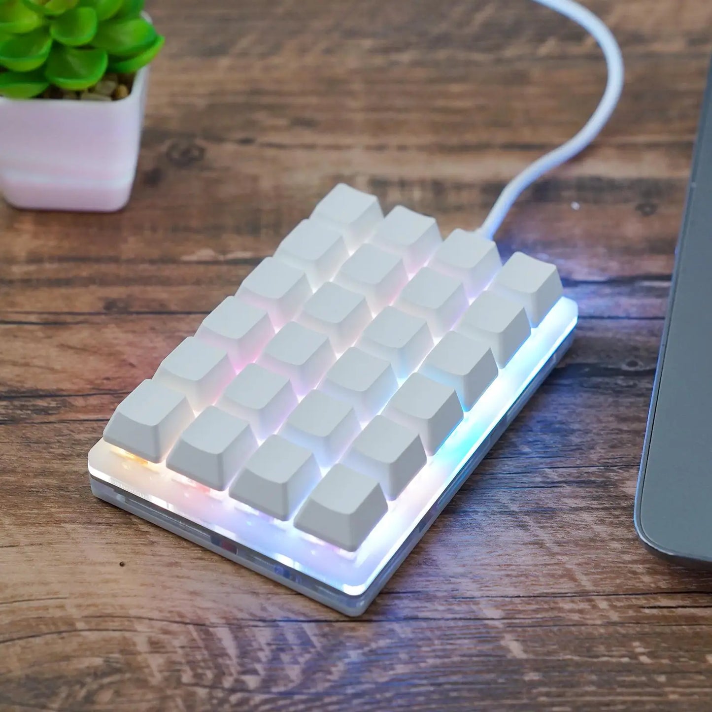 Mini-USB Custom Mechanische Tastatur mit 24 Tasten, Schwarz/Weiß, Gaming-Tastatur, Sayo-Gerät, programmierbares Shortcut-Keypad mit Makrotasten