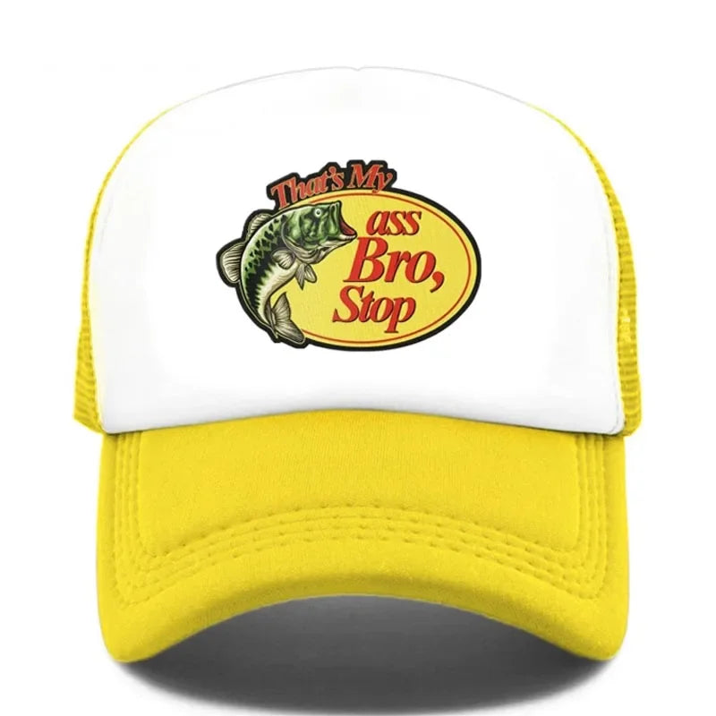 Thats My Ass Bro Stop Snapback Baseball Caps Custom Mesh Cap Men's Trucker Hat Hunting & Fishing Streetwear Dad Hat Dropshipping