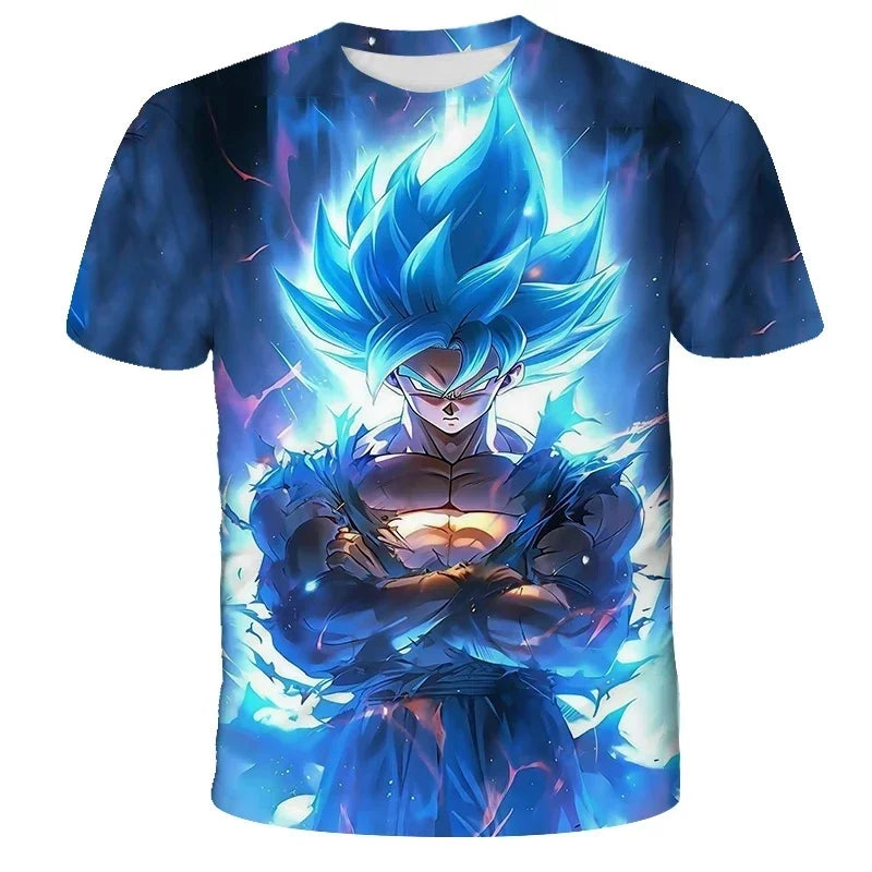 2026 Dragon Ball Z Graphic Print 3D Kids Summer Short Sleeve T-Shirt Top 2025 Hot Selling Cool Super Kids Adult T-Shirt Goku Y2k