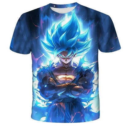 2026 Dragon Ball Z Graphic Print 3D Kids Summer Short Sleeve T-Shirt Top 2025 Hot Selling Cool Super Kids Adult T-Shirt Goku Y2k