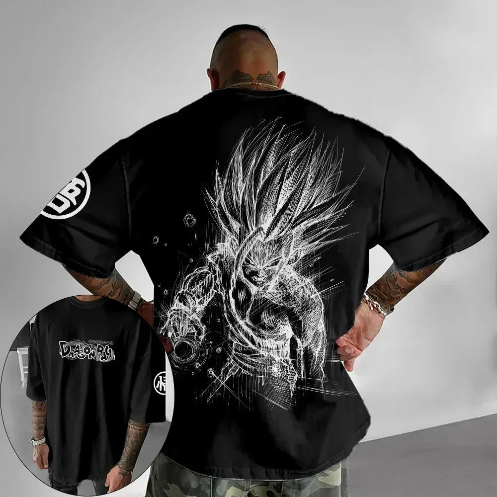 Dragon Ball Japanese Anime Printed Men's T-Shirt Majin Buu Boys Children Harajuku Short Sleeve Kids Goku T-shirt Summer Clothing