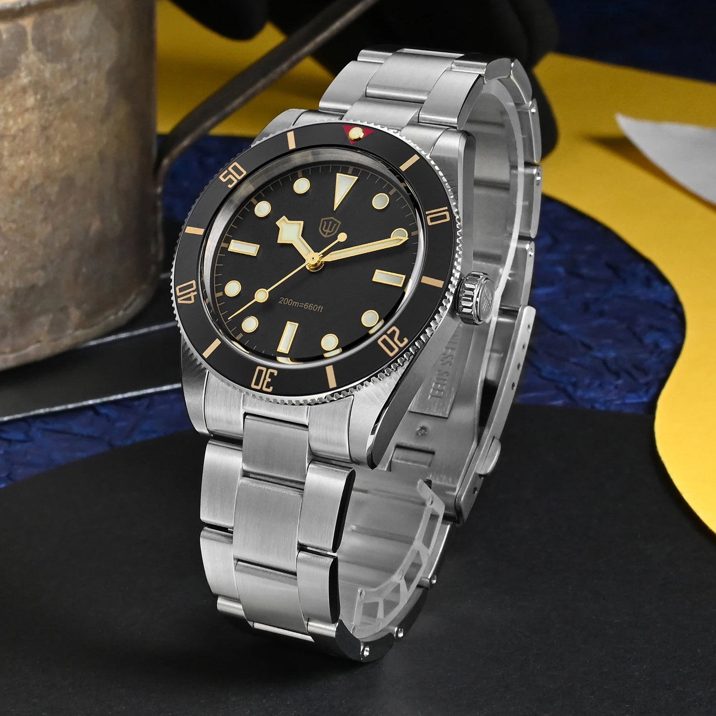 Watchdives WD7922 Quartz Watch Men VH31 Movement Sapphire Crystal 200m Waterproof Wristwatch Luminous 37mm Vintage BB54 Watches