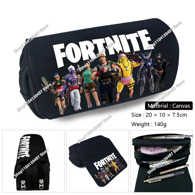 Fortnited Schüler-Federmäppchen mit großem Fassungsvermögen, Stiftetasche für Kinder, Spielzeug, Schulbedarf, Schreibwaren-Etui, Gaming-Geschenk für Jungen