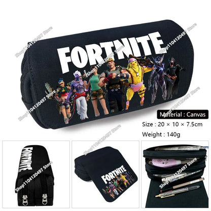 Fortnited Schüler-Federmäppchen mit großem Fassungsvermögen, Stiftetasche für Kinder, Spielzeug, Schulbedarf, Schreibwaren-Etui, Gaming-Geschenk für Jungen