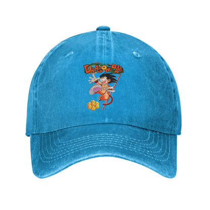 Goku and the Dragon Ball Z Men Women Baseball Cap  Distressed Washed Caps Hat Casual Outdoor Activities Adjustable Snapback Cap