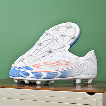 Nouvelles chaussures de football pour hommes, chaussures de sport respirantes, antidérapantes, de haute qualité, chaussures de football pour match en plein air, futsal, haute cheville, ultralégères