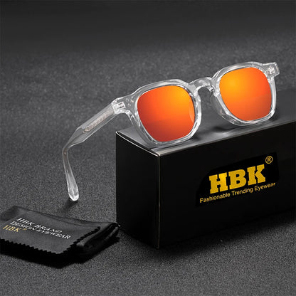 HBK Fashion Retro Men Sunglasses Classic Square Frame  Design Sun Glasses Women Outdoor Travel Party Business Festival Gift