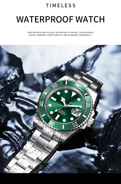 Customized Logo Reloj Men's Mechanical Automatic Wristwatch NH35 Movement 40mm Dial 100M Waterproof Sapphire Glass DIY Corgeut