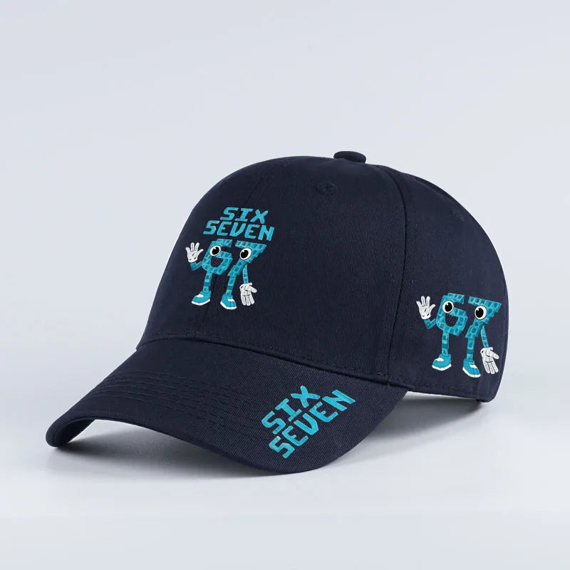 Casquette de baseball imprimée style cartoon rétro '67 - Casquette à visière plate ajustable - Casquette unisexe streetwear hip-hop - Casquette « Dad Hat »
