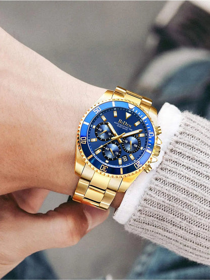 BIDEN Multi functional men's quartz watch luxury waterproof night light business style diving series casual fashion watch