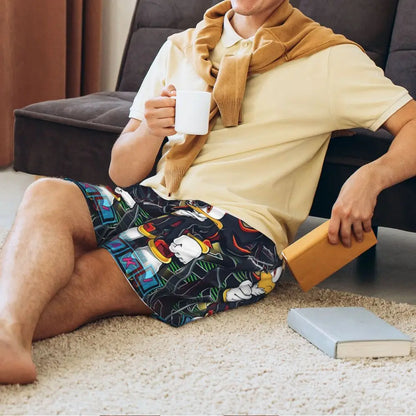 Custom Shadow The Hedgehog Sonic Poster Short Pajama Pants Men Sleepwear Sleep Lounge Bottom Shorts Sleeping Pants