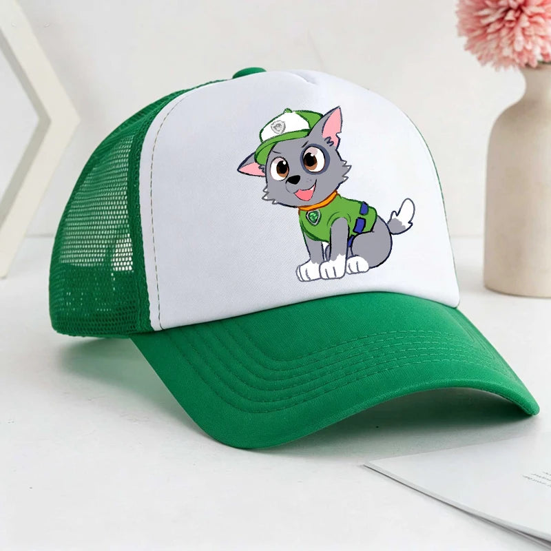 Czapka z daszkiem dla chłopców i dziewczynek, letnia, regulowana czapka przeciwsłoneczna z motywem anime „Paw Patrol” – Chase i Skye, urocza czapka w stylu retro, nakrycie głowy dla dorosłych, prezent