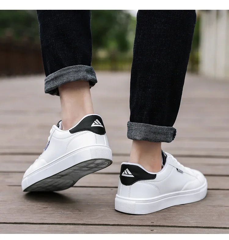 Zapatillas casuales de skate para hombre, blancas, para exteriores y ocio, transpirables, para caminar, planas, Chaussure Homme 39-48