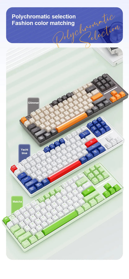 SMAILWOLF MK87 Bluetooth kabellose mechanische Tastatur, E-Sports-Gaming, Full-Key-Hot-Plug, Custom-Tastatur