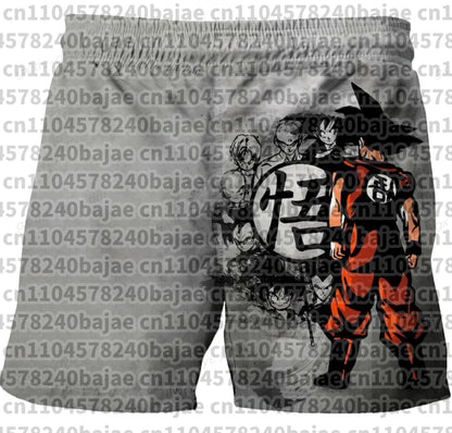 Dragon Ball Print Children's Shorts Kids Shorts for Ages 3-14 Boys' Beach Shorts Summer Quick-drying Cartoon Swim Trunks