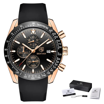 BENYAR 5140 muški sat, ležerni sportski sat, luksuzni vodootporni kvarcni sat, vrhunski vojni kronograf.