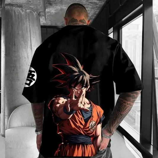 Dragon Ball Animation Joint T-Shirt 2025 Summer New Men's  Harajuku Loose Casual Plus Size Parent-Child Short Sleeve Top