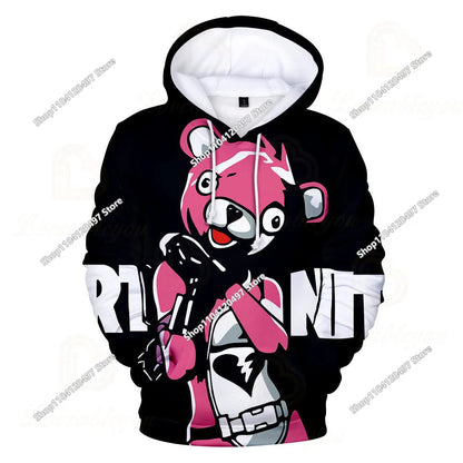 Fortnite-Cosplay-Sweatshirt, 3D-bedruckter Unisex-Gaming-Hoodie, lässige Anime-Kawaii-Jacke, Kinderkleidung, Geschenke