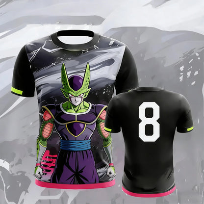 Vintage Dragon Ball  Goku Ink Wash Pink Brush 3D Print T-Shirt 2026 Summer Unisex Oversized Y2K Retro Anime Streetwear  Top