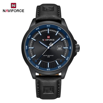 Naviforce 9248 Top Brand New Sport Wristwatch Luxury Military Auto Date Leather Simple Quartz Original Male Clock