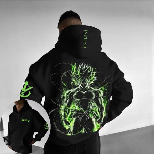 Dragon Broli Genuine Joint Men's Pullover 2025 Autumn and Winter New Loose Casual Gym Sports American Hip Hop Sweater Top
