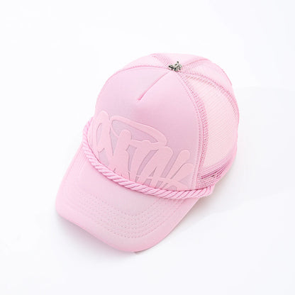 New spring and summer letter-printed women's fashion baseball cap outdoor sports breathable mesh cap men's trucker cap