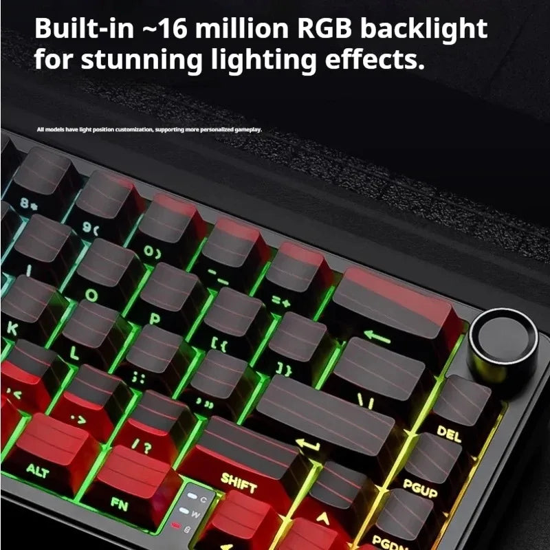 Teclados Gaming Sem Fios Attack Shark X65 PRO HE com Switches Magnéticos 8K RT0.001mm, Gravação Lateral, Bluetooth, Windows Mac PC
