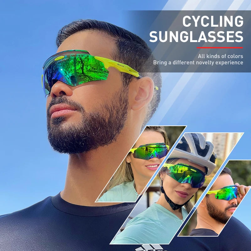 Scvcn Pánské cyklistické brýle Outdoorové sportovní sluneční brýle Dámské MTB cyklistické brýle Silniční jízda Rybaření Turistika Brýle