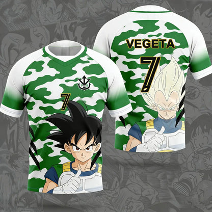 Summer 2026 Dragon Ball Wukong "Free Ultimate Yigong No. 10"Football Theme 3D Printing Breathable T-shirt Adult Parent-child Top
