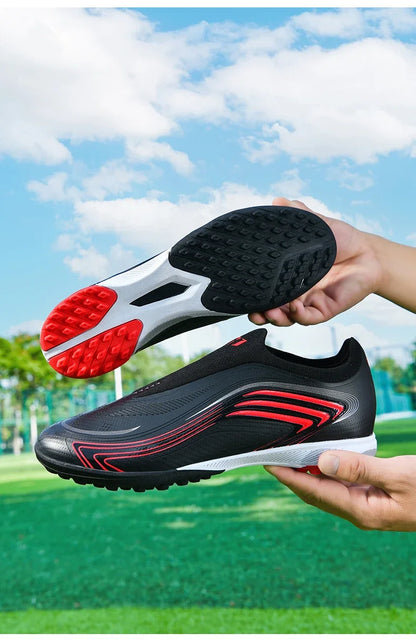 Nouvelles chaussures de football pour hommes, mi-hautes, de haute qualité, crampons pour terrain en gazon, baskets antidérapantes pour intérieur, très vendues, pour matchs en extérieur