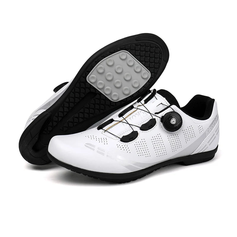 Scarpe da ciclismo da uomo e da donna per bici da strada, competizione e velocità, scarpe sportive da ciclismo autobloccanti con tacchette SPD