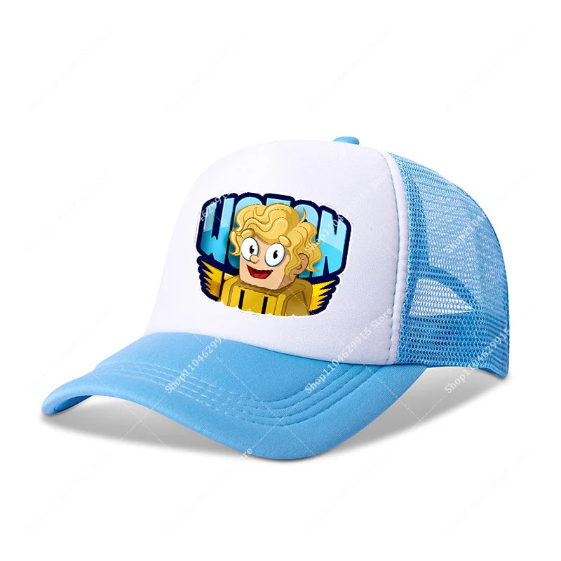 Wojans Team Baseball Cap Cartoon Anime Hot Game Printed Headwear Summer Adjustable Fashion Blue Sport Casual Hats Birthday Gift