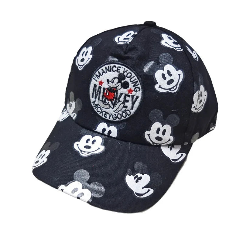 Casquette de baseball Disney Minnie Mickey Anime en coton et polyester, avec personnage de dessin animé, visière, pour déguisement, cadeau d'anniversaire pour enfants