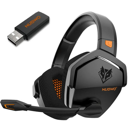 NUBWO G06 Casque Gaming Sans Fil 2.4GHz Bluetooth 5.3 Stéréo Double Mode avec Micro pour PS5 PS4 PC Switch Mobile Ordinateur Portable, pour Joueurs