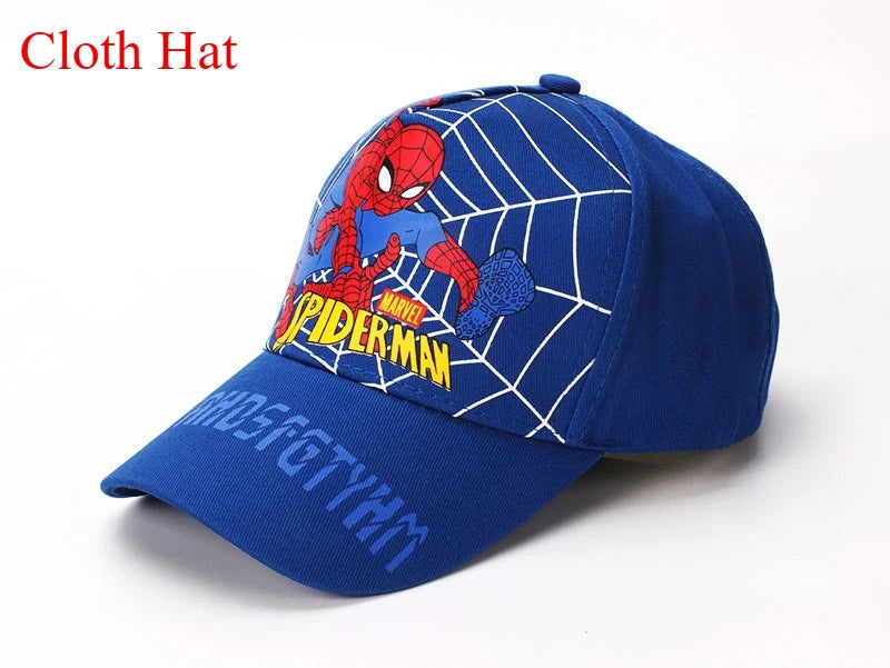 Figurka z anime Marvela Spider-Man – czapka z daszkiem z motywem kreskówkowym, bawełna i poliester, czapka z daszkiem dla chłopców i dziewcząt, akcesoria do nakryć głowy, prezent urodzinowy dla dzieci